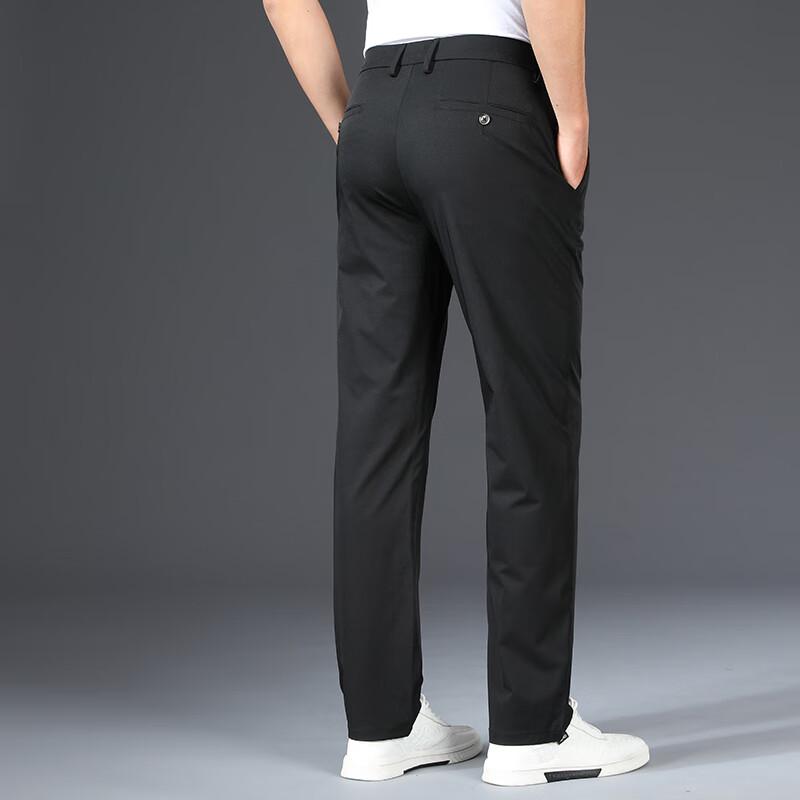 Fengmao Pánské lyocellové volné kalhoty s rovnými nohavicemi odolné proti pomačkání FMMY2103