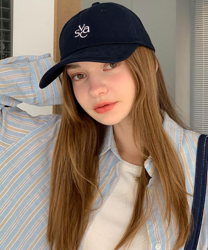 Baseukala Vasc Logo Stitch Embroidered Ball Cap Navy