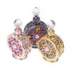 1Pc 12Ml Vintage Luxury Rhinestones Glass Perfume Bottle Essential Oil Bottle Storage Bottle Portable Cosmetic Empty Vials