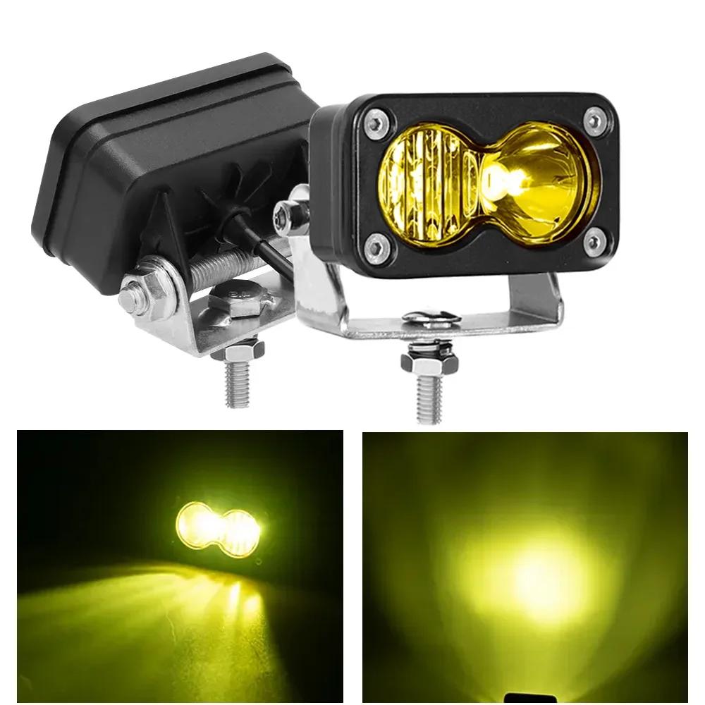 2pcs Car Spotlight 3inch LED Pods 20W White Amber Spot Flood Beam Work Lamp for 4x4 Off Road Motorcycle Auxiliary Headlights