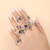 Punk Irregular Spider Open Ring Unisex Hot Girl Fashion 7-piece Ring Set for Women