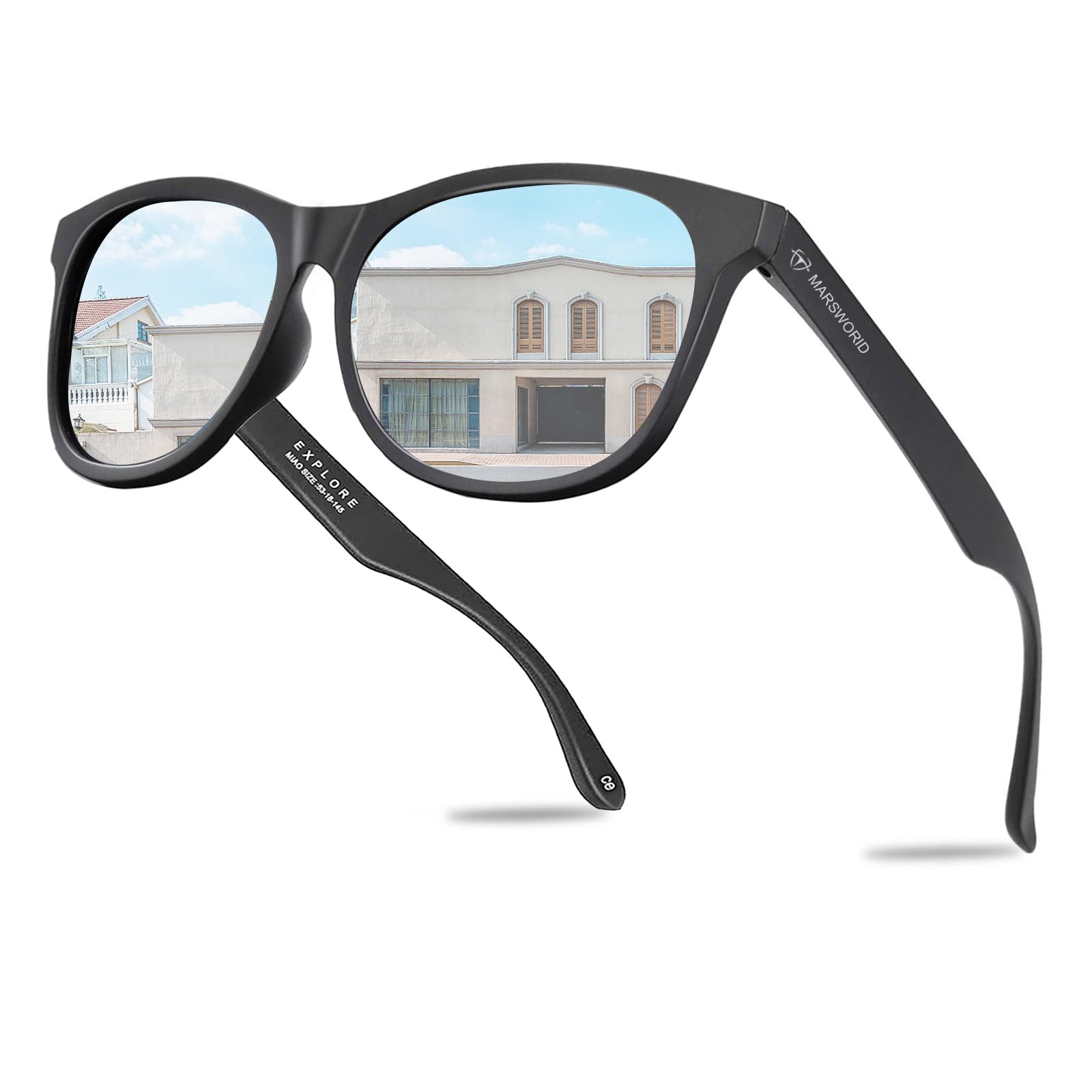 

MARSWORID Driving UV400 Impact for and Hiking Men s Sunglasses, Polarized, Ultra-Lightweight, Protection, Resistant, Unisex, Driving, Sports, Running, сірий колір