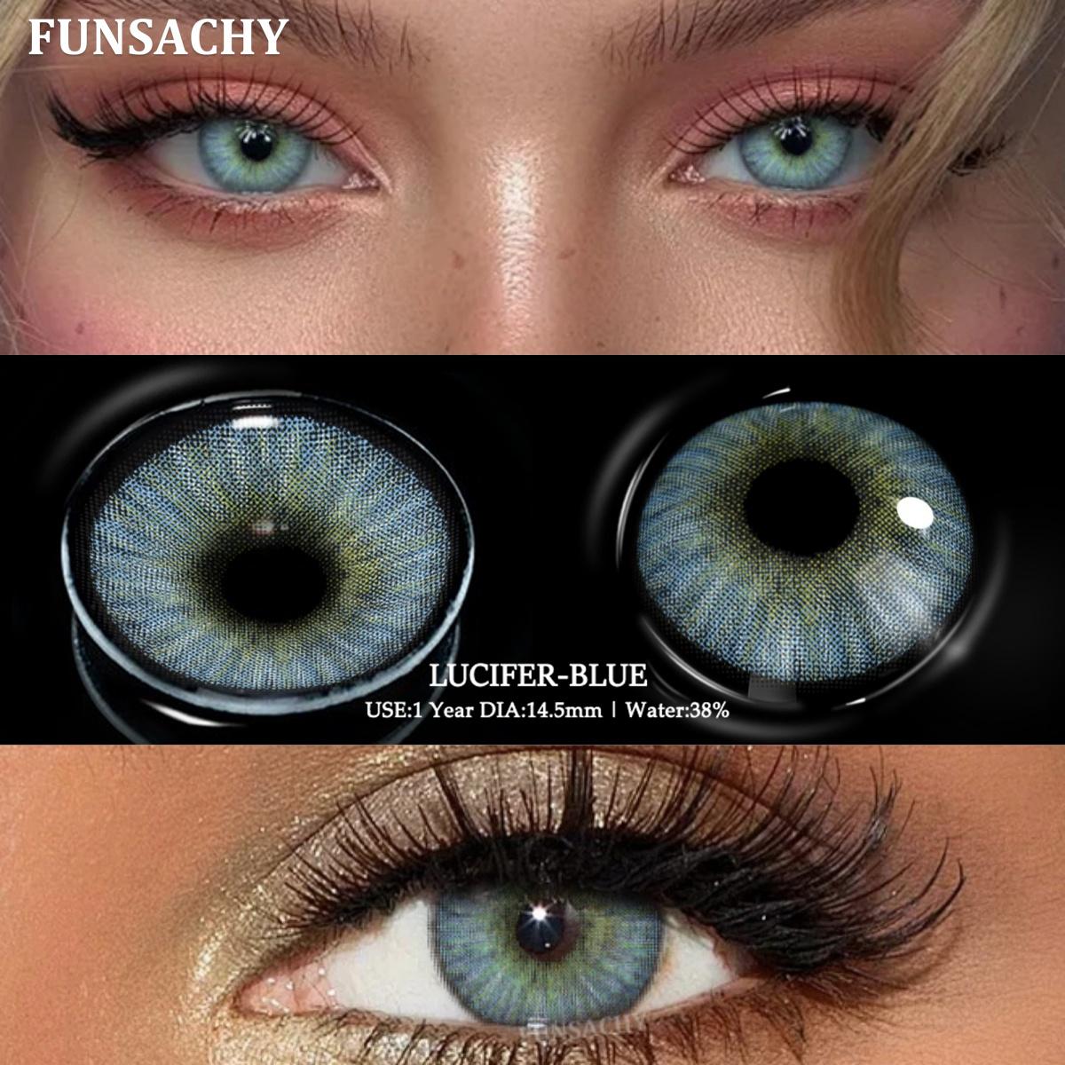 Funsachy модные линзы цветные контактные линзы 2 шт. для глаз голубые глаза контактные линзы Natrual colorcon контактные линзы