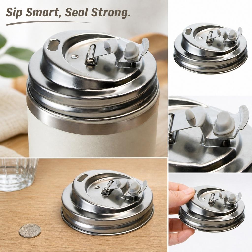 Stainless Bottle Lid Replacement, Leak- Screw- for Travel Mugs and Sports Bottles