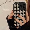 Fleece Cloth Small Fragrance Style 14pro Max IPhone Case IPhone 13 Checked 12 Suitable for 15 Houndstooth 11 X