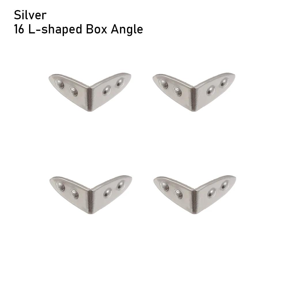 4Pcs Mini Metal Crafts DIY Manual BJD Doll Bags Parts Doll Suitcase Box Case Corner Protector Luggage Trunk Lock Box Accessories