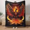 1pc Phoenix Printing Lightweight Flannel Blanket, Comfortable and Warm Blanket, for Camping Sofa Bed and Couch Office, Suitable for Gift Blan
