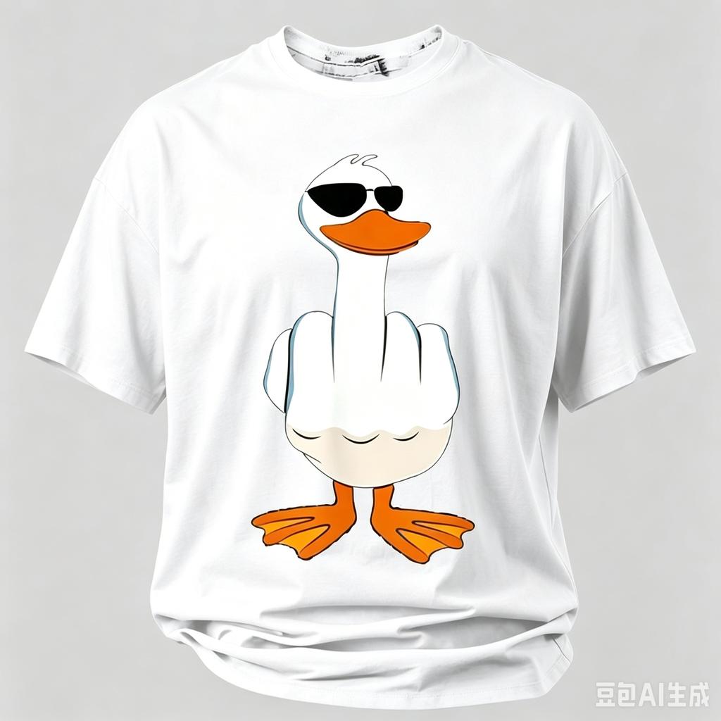 Ducks Disdain Graphic T Shirt for Unisex Funny Animal Print Tees Summer Streetwear Unisxe TShirts Round Neck Tops Short Sleeves