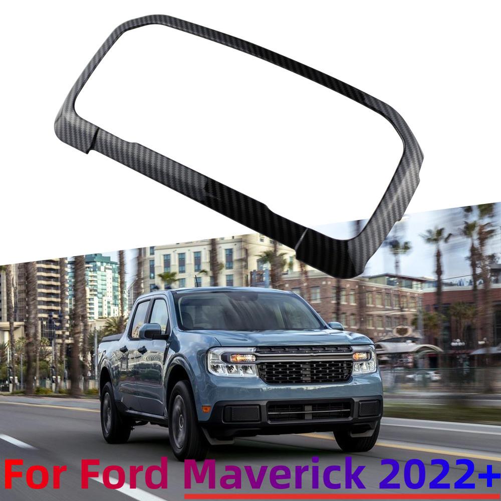 For Ford Maverick 2022 2023 2024 Car Dashboard Trim Interior Instrument Panel Frame Cover Sticker ABS Carbon Fiber Accessories