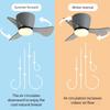 6-speed Mini 22 Inch LED Ceiling Fan With Light Household Inverter Ceiling Fan Lamp Adjustable Electric Ceiling Fan Light