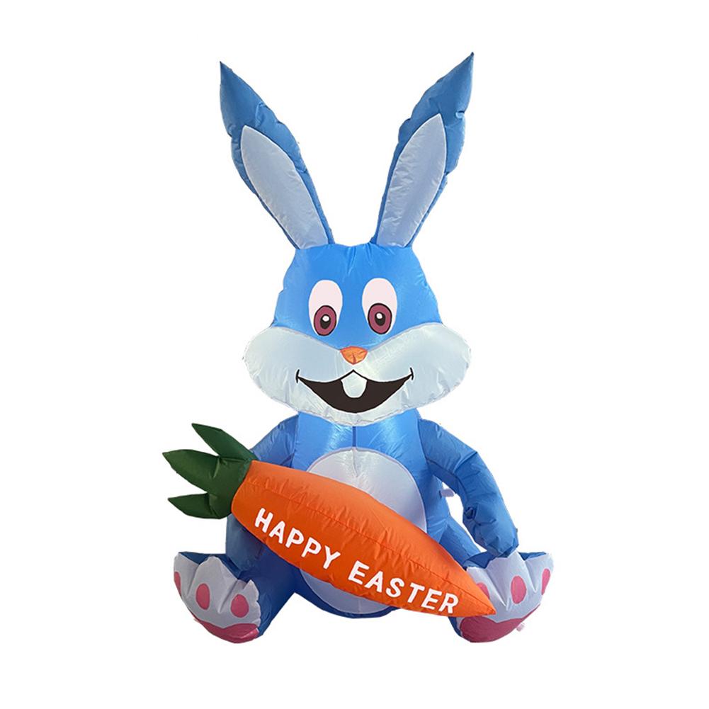 Outdoor Easter Inflatable Model 1.2m Easter Cartoon Rabbit-shaped Led Lights For Party Yard Lawn Garden Holiday Venue Layout