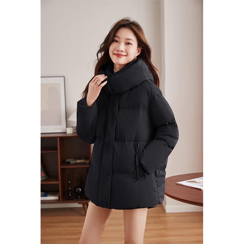 Fengxun Women's Winter Hooded Casual Down Jacket