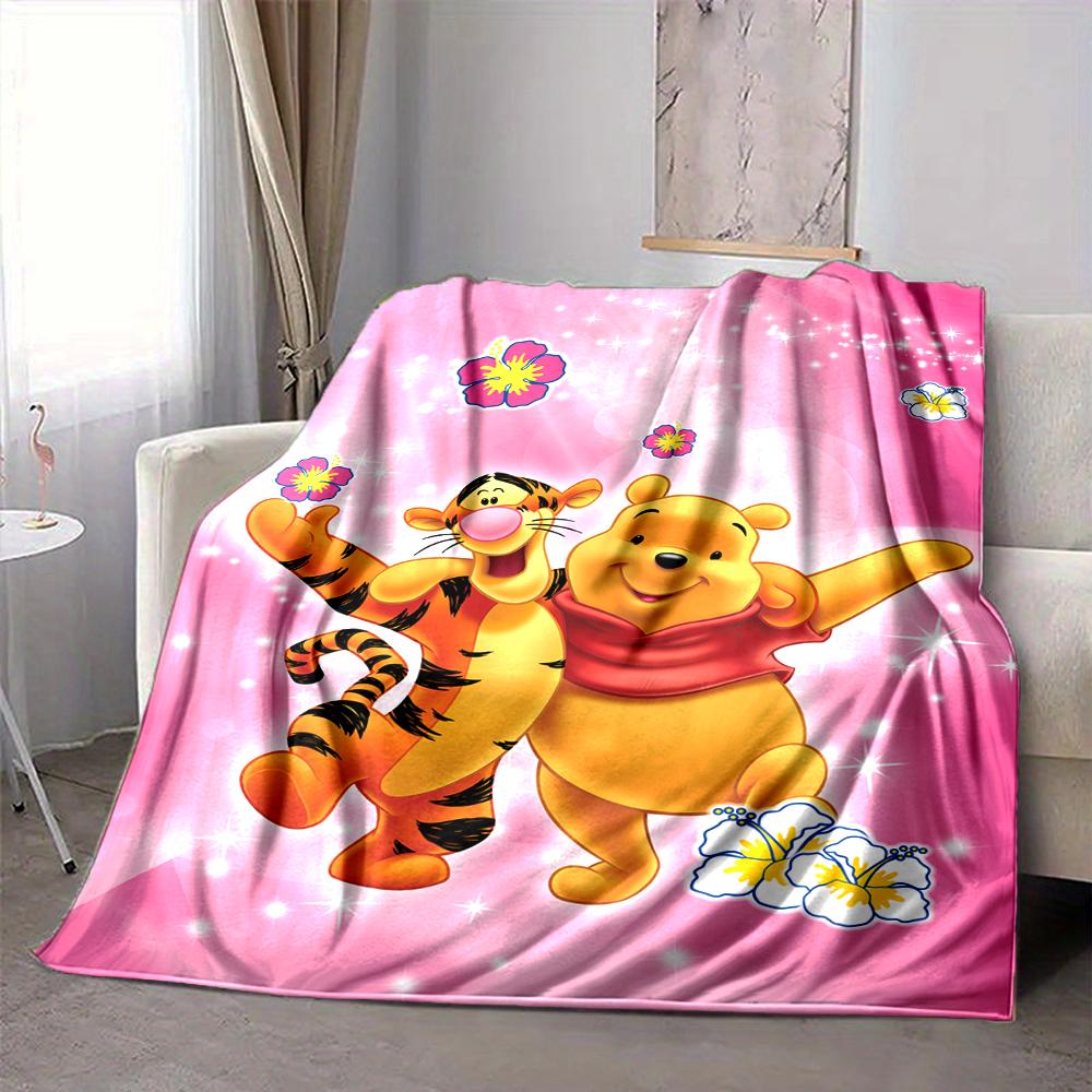 1Pc Winnie Pooh Tigger Party Blanket Soft And Comfortable Casual Warm Camping Travel Christmas Halloween Xmas Gift Em92417