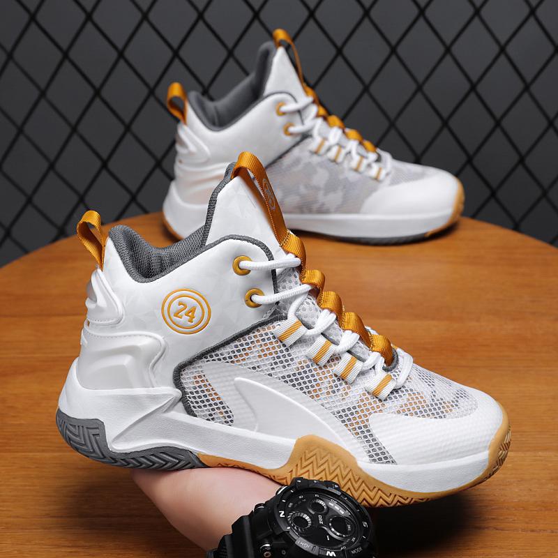Men's Trend Air Cushion Basketball Shoes with Shock Absorption and High-quality Sports Shoes for Running