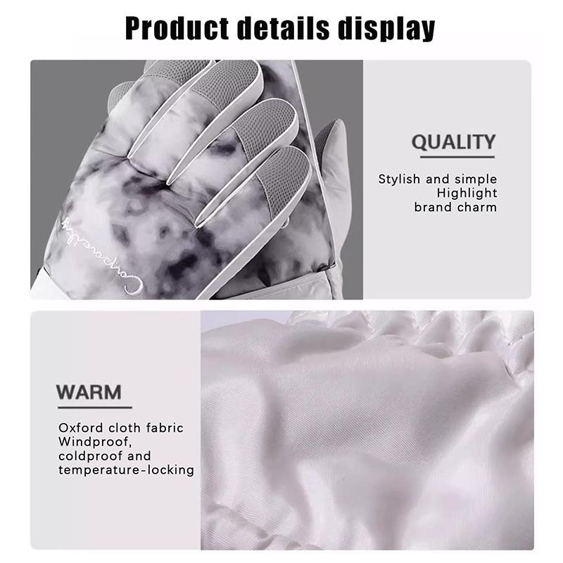 Winter Cycling Gloves Non Slip Touch Ski Gloves Snowboard Accessories Waterproof Pocket Warm Men'S And Women'S Gloves