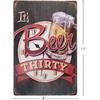 ERLOOD It's Beer Thirty Vintage Funny Home Decor Tin Sign Retro Metal Bar Pub Poster 8 X 12