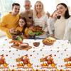 GREHUMOR Fall Thanksgiving Party Supplies Thanks Giving Tablecloth Plastic Turkey Thanksgiving Party Tablecloth Pumpkin Table Cover for Fall Thanks