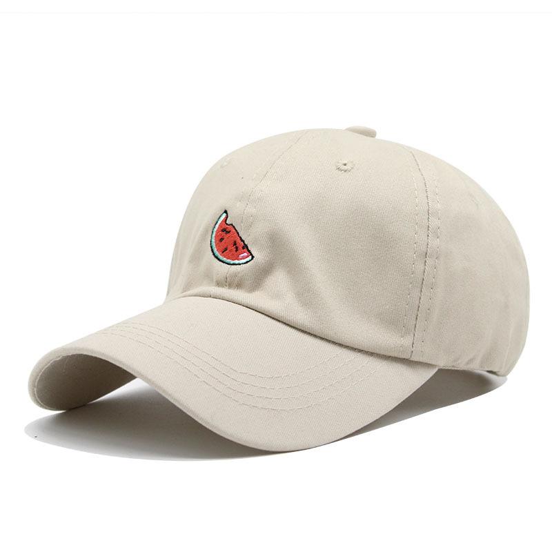 Small Watermelon Embroidered Adult Cotton Baseball Cap For Men And Women Outdoor Travel Sunshade Sunscreen Cap