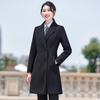 Troloman Women's Elegant Wool Blend Padded Mid-Length Coat