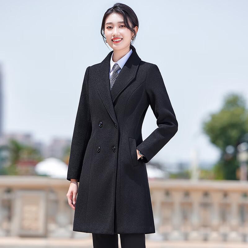 TLLOMAN Women's Elegant Padded Wool Blend Coat