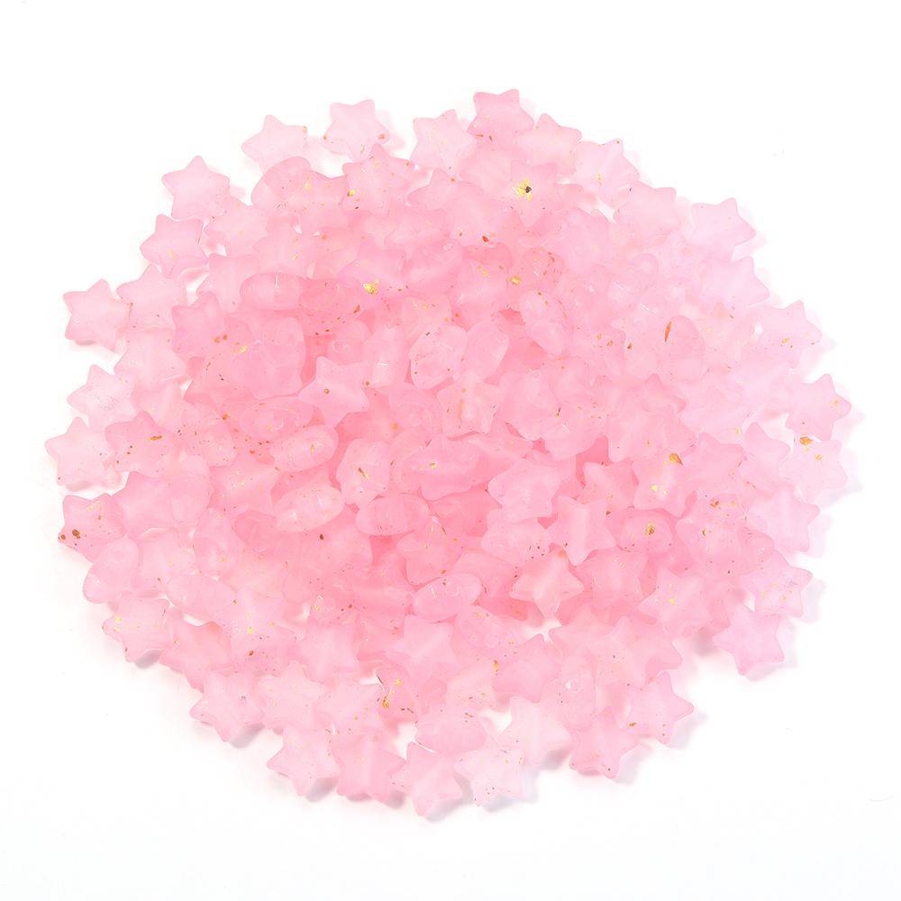 200 Stück 9x10mm Stern Acrylperlen Bunt Transparent Lose Abstandshalterperlen Für Schmuckherstellung DIY Armbänder Halsketten Zubehör