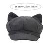 Newsboy Baret voor Dames Ademende Wolle Cabbie Hoed Coole Jokers Meisje Kattenoor Achthoekige Pet Subcultuur Hoofddeksel