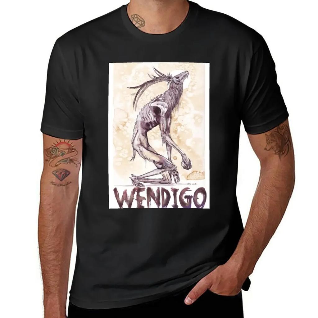 Wendigo with Text T-Shirt Aesthetic clothing anime cute clothes mens plain t shirts