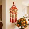 Chinese New Year Decoration 2026 Year of The Horse Door Sign Traditional Wall Hanging Ornament with Small Bells