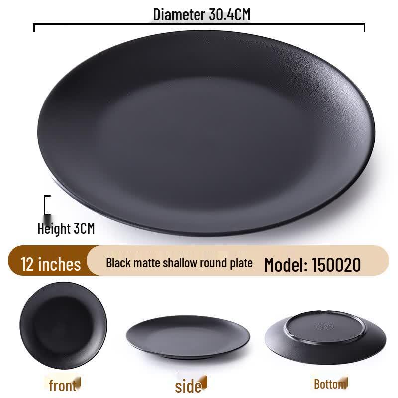 Melamine Shallow Round Dinner Plate