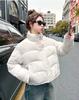 Women’s Short Stand Collar Windproof Thicken Warm Winter Jacket With M