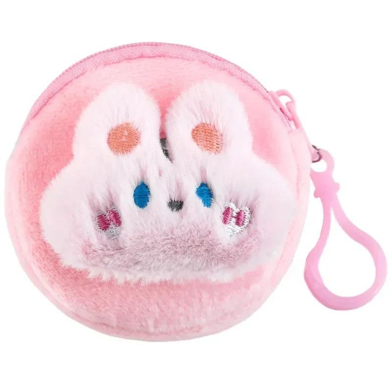 Cartoon Plush Coin Purse Cute Mini Money Coin Storage Bag Student Earphone Bag Key Bag Birthday Gift