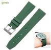 Natural Green Fluoro Rubber Watchband 18 20 22mm Black Blue Gray Brown Swift Bar Pin Clasp Strap Fit For Seiko RX Tissot Watch
