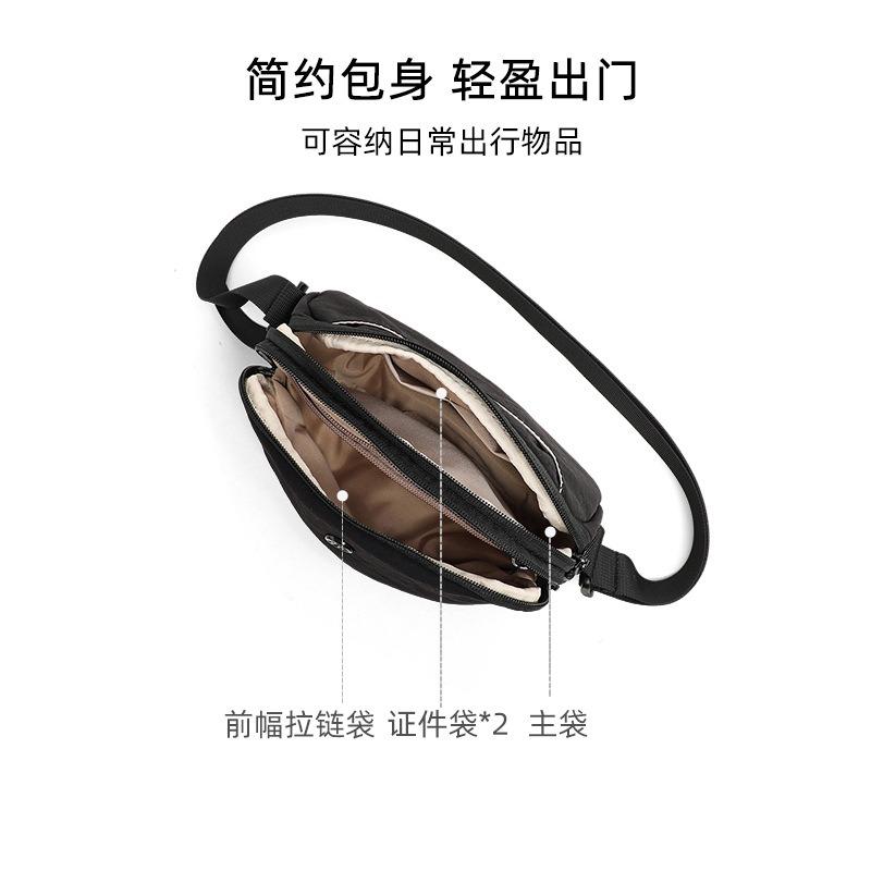 Bag New Breast Bag One Shoulder Canvas Small Bag Men's and Women's Lightweight Casual Cycling Versatile Fanny Bag Crossbody Bag
