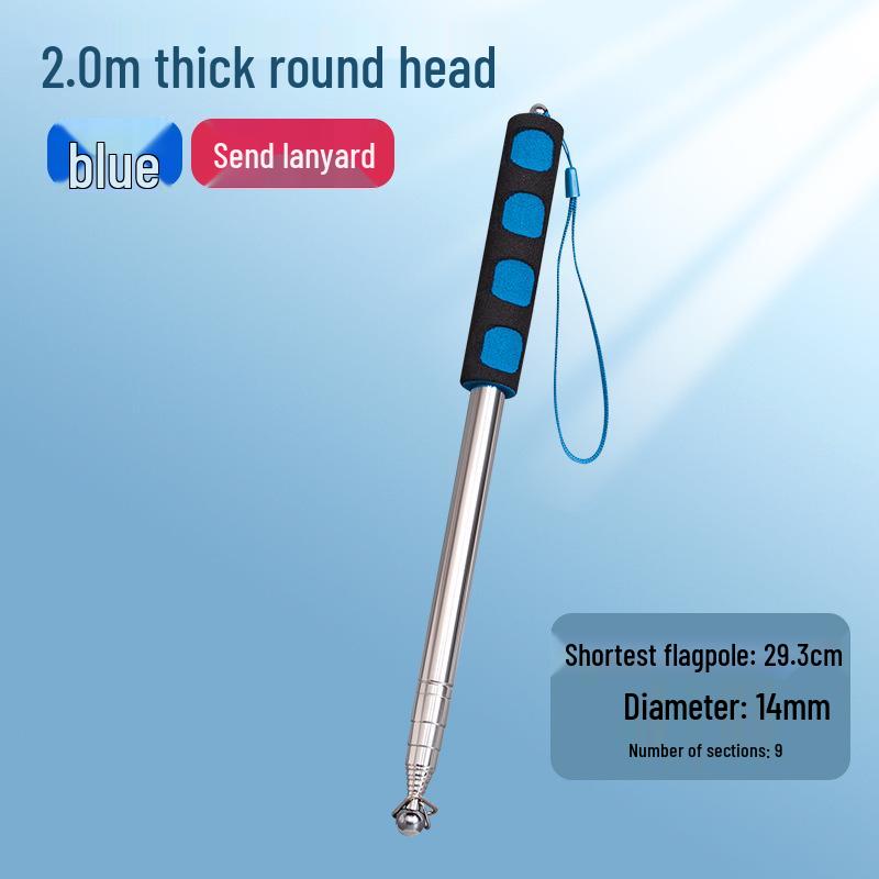 Cabo Telescópico de Aço Inoxidável para Mastro de Bandeira: Guia ao Ar Livre, Comando de Treinador e Bastão Apontador de Ensino