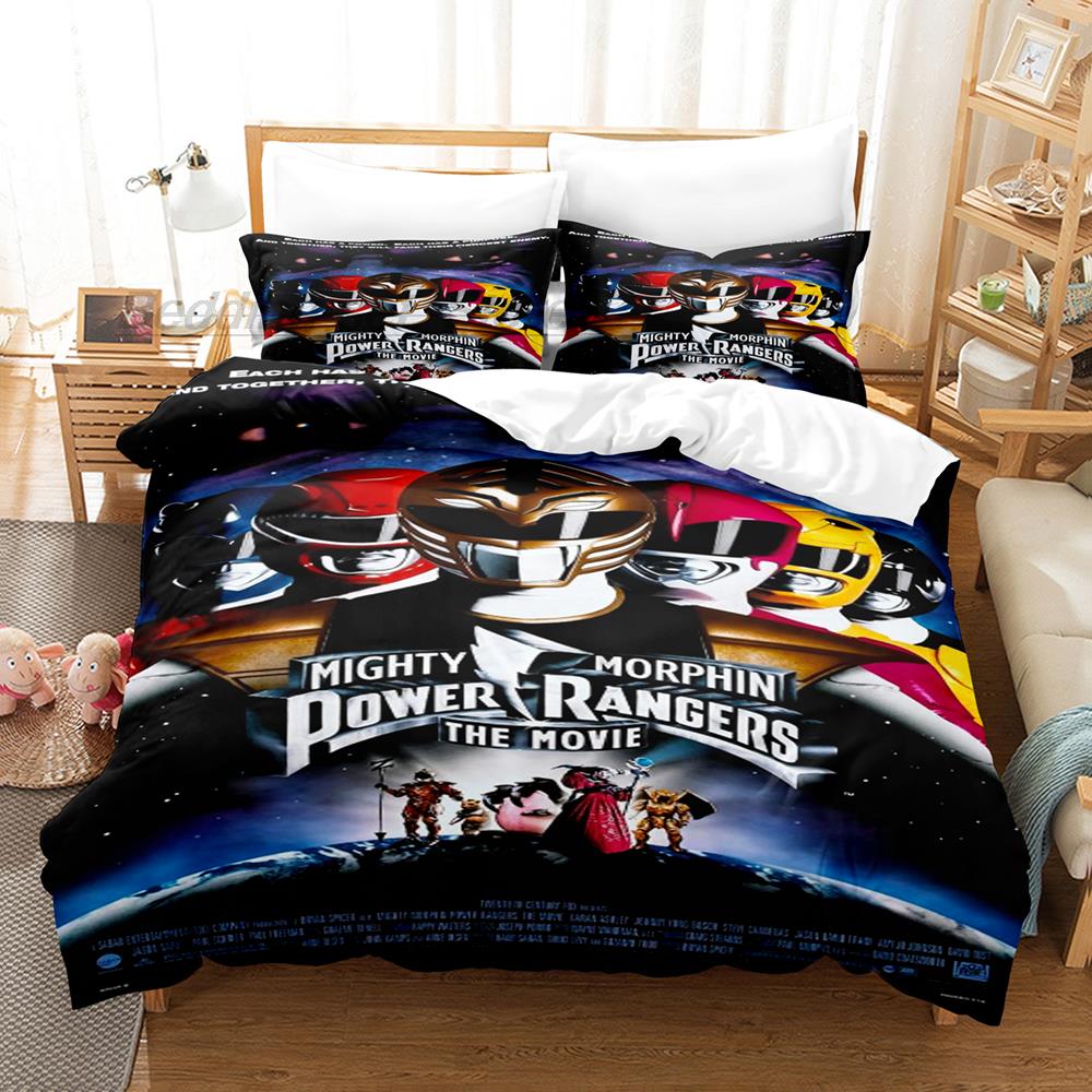 1995 Mighty Morphin Bedding Set Single Twin Full Queen King Size Bed Set Aldult Kid Bedroom Duvetcover Set 3D
