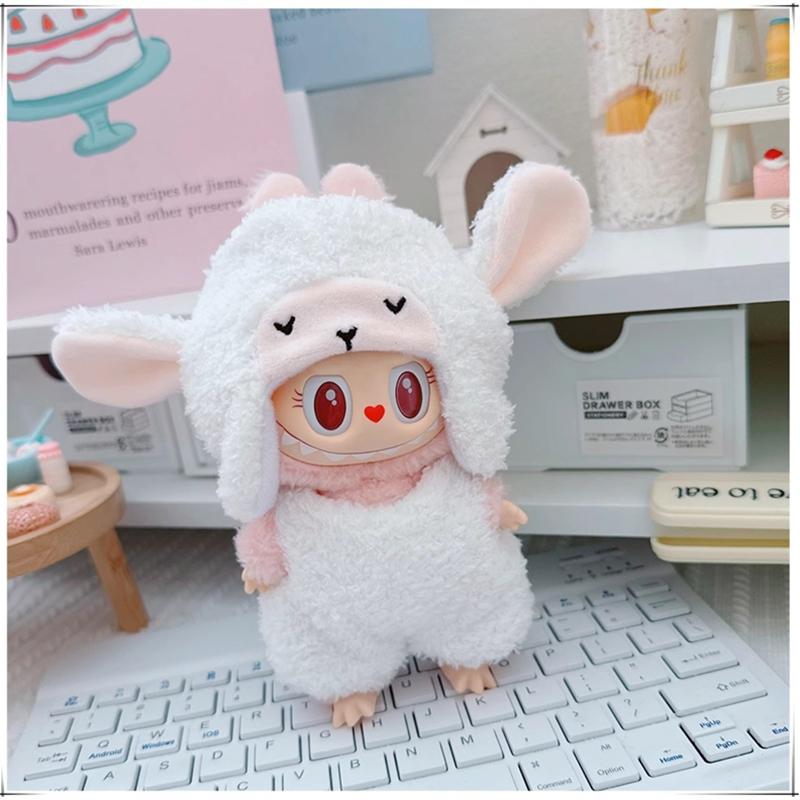 Mini Plush Doll's Animal Clothes Outfit Accessories Cute Capybara Elephant Duck Hoodie 17cm Labubu 10cm Idol Dolls DIY Clothing