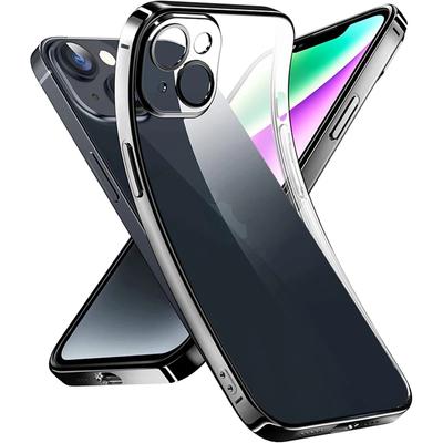 Luxus Bevonatú Szilikon Puha Átlátszó Tok iPhone 15 14 Plus 13 12 Mini Pro Max Ütésálló Ultra Vékony Átlátszó Borító TPU