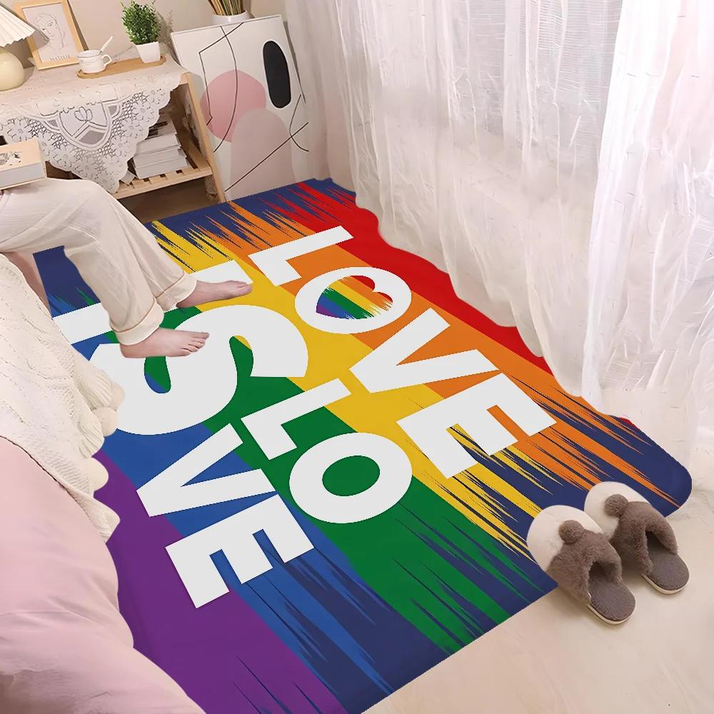 Mat podłogowy z flagą Pride LGBT Styl nordycki Mata wycieraczka do domu Mata do łazienki-toalety Mata dekoracyjna do sypialni hotelowej