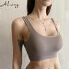 Frauen Tank Top Sexy Crop Tops Leibchen Massage Pad Unterwäsche Weibliche Crop Top Backless Ärmel Intimate Dessous Femme