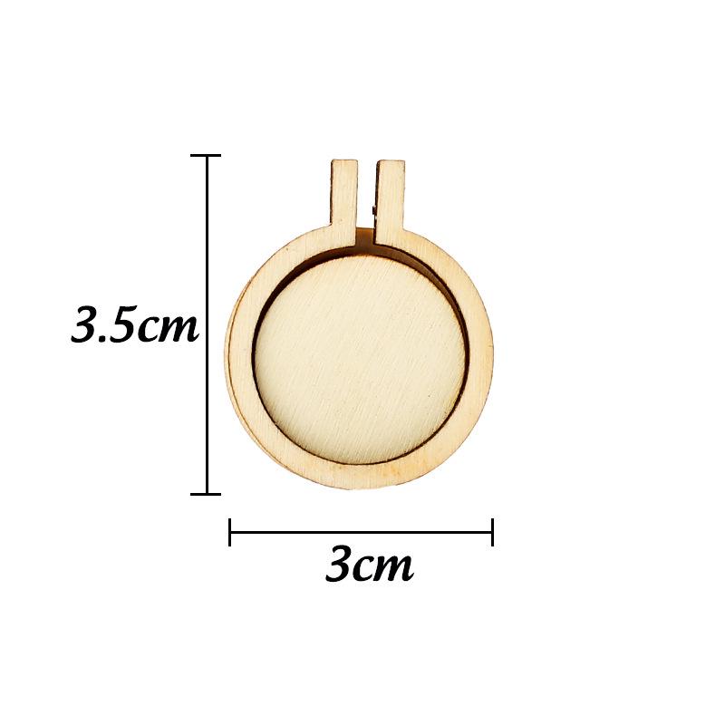 Wooden Mini Embroidery Hoop Frame for Jewelry & Cross Stitch