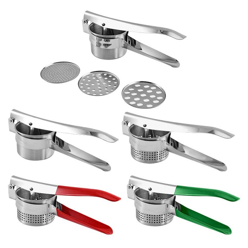 Stainless Steel Fruit Juicer Lemon Squeezer Manual Potato Stuffing Garlic Squeezer Vegetable Dehydrator Home Kitchen Accessories