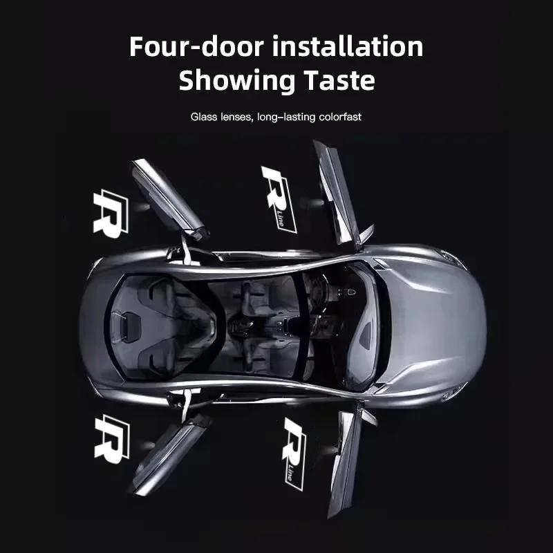 For VW Car Door Welcome Light Logo Projector Lights Accessories for Volkswagen Golf R Rline Tiguan Touareg Polo GTI CC Passat