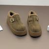 Leather platform heightening shoes women's winter new versatile fashion velvet warm cotton shoes