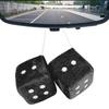 Car Hangable Decoration Fuzzy Dice Auto Rear Mirror Plush Dice Soft Car Charm Interior Ornament Small Decorative for SUV Vehicle