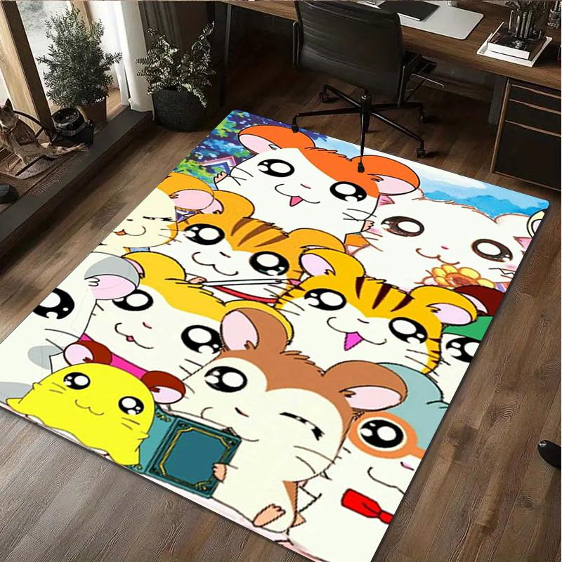 Hamtaro Print Rug - home decoration Carpet For Living Room Bedroom Flooring Computer Chair Area Rug