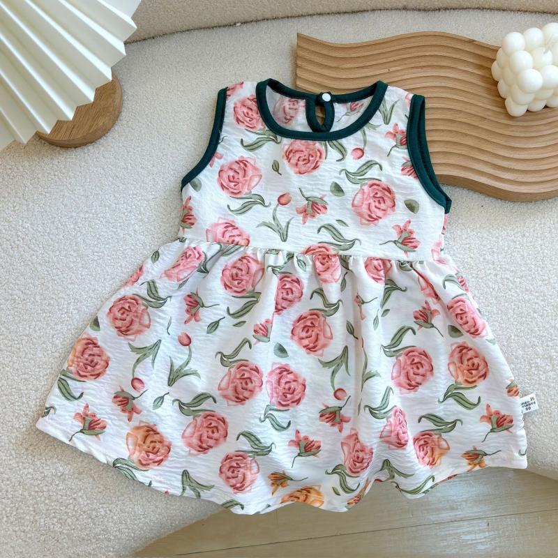 Fashion Printed Sleeveless Girls Dress Newborn Princess Dress Baby Girls Clothes Baby Girl Leisure Dress Baby Clothing