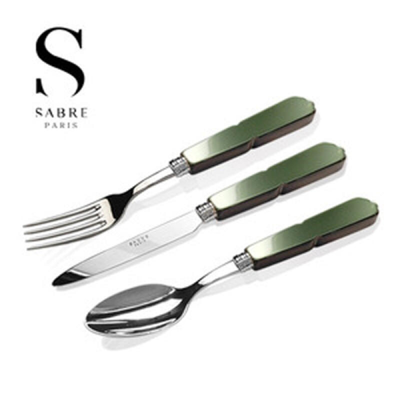 [Sabre Paris] Gustave Dinner Cutlery 3-Piece Set (Moss)