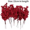 1/10PCS Artificial Red Berry Flowers Bouquet Fake Plant for Home Vase Decor Xmas Tree Ornaments New Year Party Christmas Decor