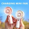 Portable Handheld Fan, USB Rechargeable 3-Speed Mini Personal Fan, for Makeup, Travel, Office & Bedroom
