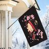 2D Flat, 1pc 2D Flat Decorative Flag, Japanese Samurai and Cherry Blossom Sleeping Dream Pattern Hanging Flag, Anime-Style Japanese Aesthetic Wall Dec